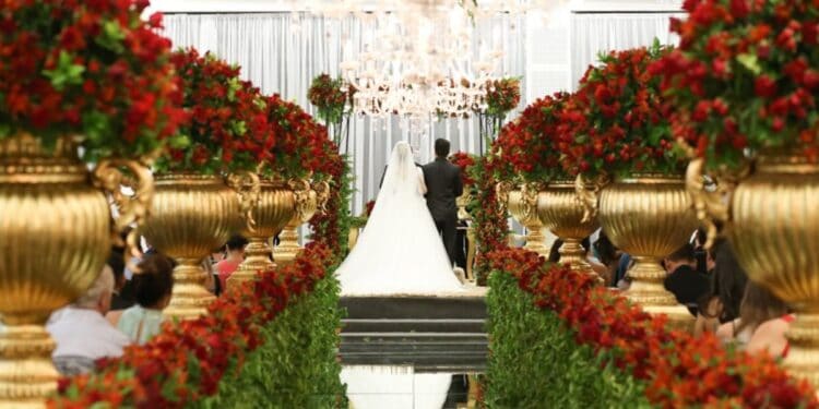 Vermelho na decoração do casamento